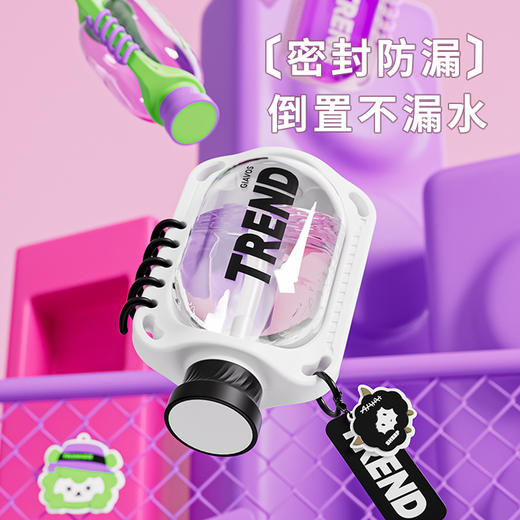 【乐伴随行，运动新姿态~】GIAVOS简约双饮吸管杯 创意户外水杯 成人大容量塑料杯 食品级杯子780ml大容量-QQ 商品图2