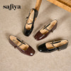 Safiya/索菲娅2024秋 法式复古玫瑰金属扣方头低跟浅口玛丽珍鞋 SF43112134 商品缩略图4