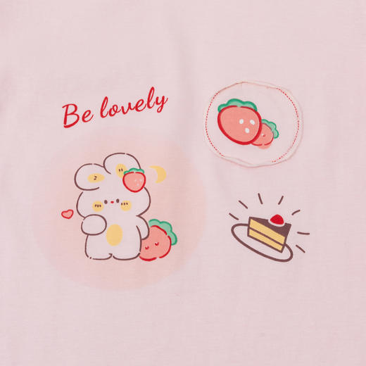 贝贝怡童装儿童透气短袖短裤女童套装ZB2DT086 商品图3