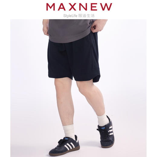 【短裤】男装舒适速干三角拼接运动五分裤 1N2114206 商品图1