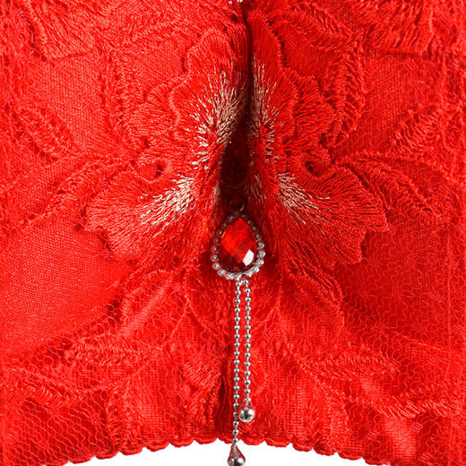 文胸女款红色款结婚本命年小胸显大中厚款文胸W1377-3 商品图3