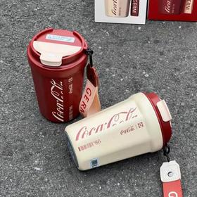 格沵400ml可口可乐联名款菱形复古红咖啡杯