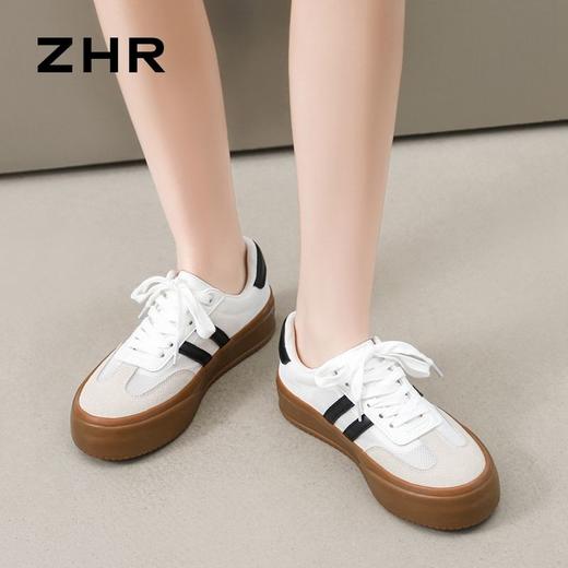 ZHR则则德训鞋女2024春季新款百搭厚底运动休闲鞋软底透气板鞋女 商品图6