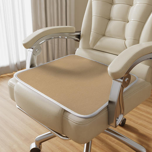 现代简约清凉夏季冰丝坐垫 办公室透气凉垫宿舍凉席垫子汽车座垫_HLY 商品图1