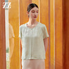 佐尔美 气质简约新中式桑蚕丝短袖衬衣女M42CS37 商品缩略图3