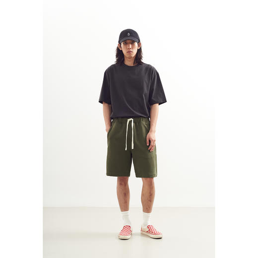 吃茶去chichaqu2024运动休闲全棉拉链口袋短卫裤山系户外百搭 商品图4