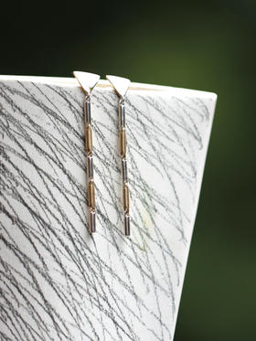 AWU｜短LK-ES  14k金 Link Short Earrings 5cm [ 节 耳环  ]