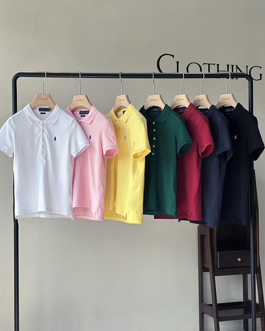 单品包邮现货 THS-特 polo RL马球家女款 老钱纽约PRL原厂马标刺绣 SLIM修身丝光珠地5扣马球恤-7色 BH2519 商品图6