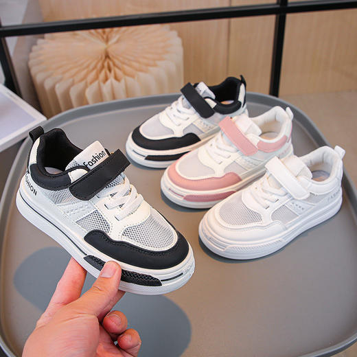 【让孩子成长无束缚，细节决定舒适感~】2024夏季新款 儿童运动鞋 网布女童男童小白鞋 六一童鞋 白色休闲鞋-QQ 商品图3