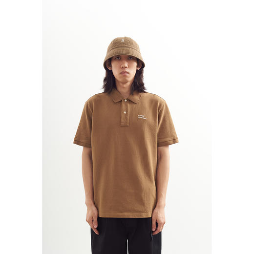 吃茶去chichaqu2024重磅短袖POLO衫复古全棉刺绣字母 商品图2