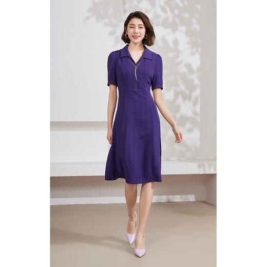 乔万尼真丝连衣裙新款 100%桑蚕丝提花缎EM2E765 商品图2