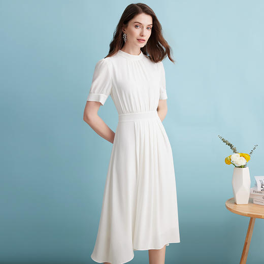 EITIE爱特爱夏季新款洋气修身显瘦简约百搭气质连衣裙7407171 商品图3
