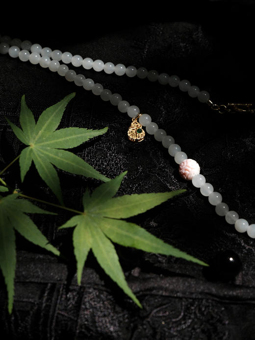 下架|盛唐牡丹 |羊脂白玉多戴款长链 商品图4