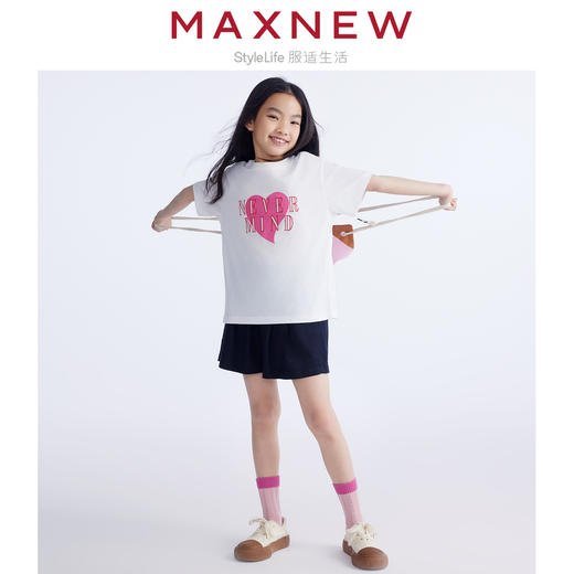 【T恤】童装云感棉舒适亲肤原创趣味字母印花T恤 1N2361212 商品图3