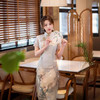 雪纺绣花旗袍奥戴改良少女旗袍CJS10026 商品缩略图3