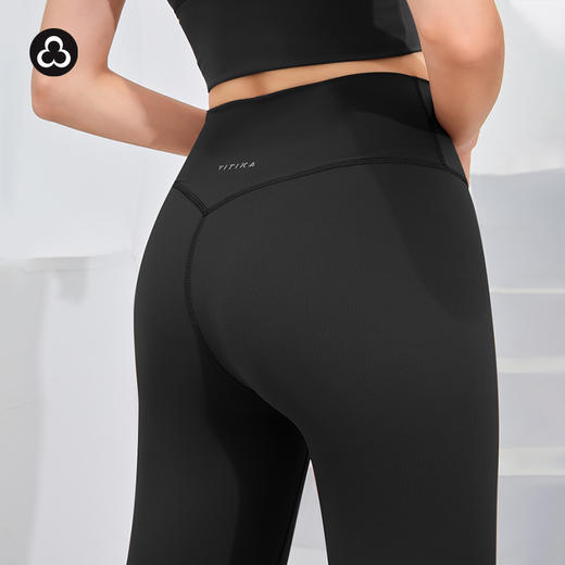TITIKA裸感高腰瑜伽中裤女健身运动户外训练收腹提臀蜜桃骑行裤21057 商品图2