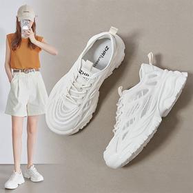 ZHR则则厚底老爹鞋女夏季新款网面透气运动休闲鞋爆款增高小白鞋