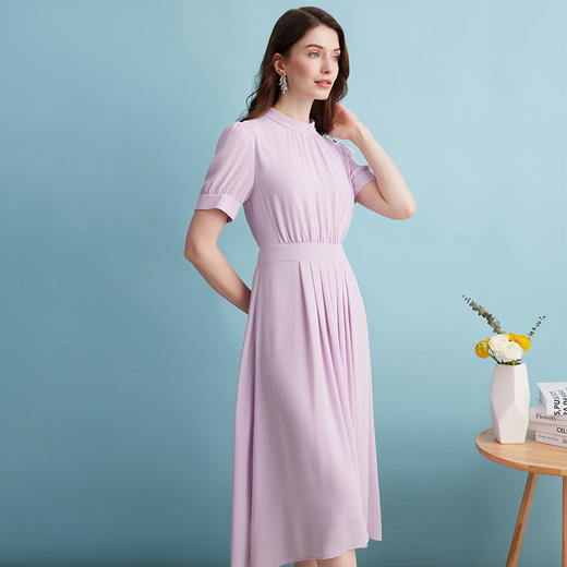 EITIE爱特爱夏季新款洋气修身显瘦简约百搭气质连衣裙7407171 商品图7