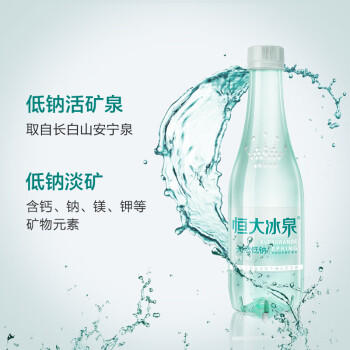 恒大冰泉 长白山饮用天然低钠矿泉水 500ml*12瓶 整箱装 商品图5