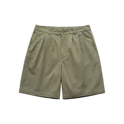 吃茶去chichaqu2024复古卡其短裤全棉宽松休闲经典男女百搭 商品图4