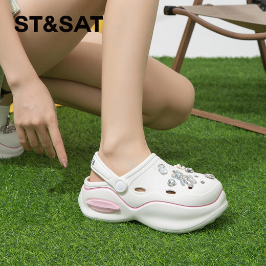 星期六时尚外穿增高厚底沙滩洞洞鞋SSC21101RC 商品图8