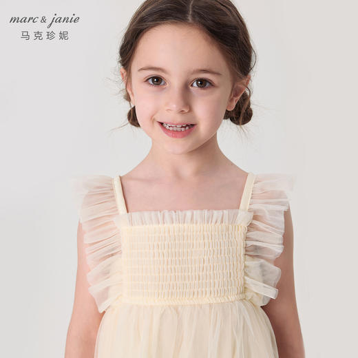 马克珍妮女童蝴蝶袖网纱连衣裙公主裙儿童裙子2024夏装新款240870 商品图4