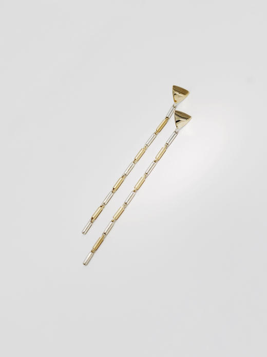 AWU｜长LK-EL  14k金 Link Long Earrings 8.5cm [ 节 耳环  ] 商品图1