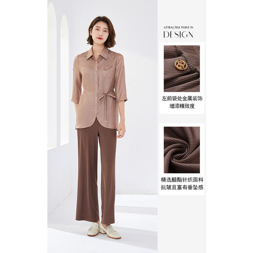 乔万尼裤子女新款夏季薄款直筒裤显瘦百搭EM2F811 商品图2