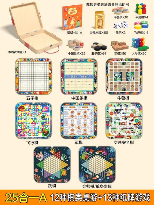 木丸子25合1游戏棋儿童六一礼物男孩女孩生日礼物益智玩具有趣弹弹棋 BBS 商品图5