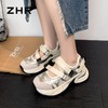 ZHR则则厚底镂空透气老爹凉鞋女2024夏季新款外穿魔术贴运动凉鞋 商品缩略图6