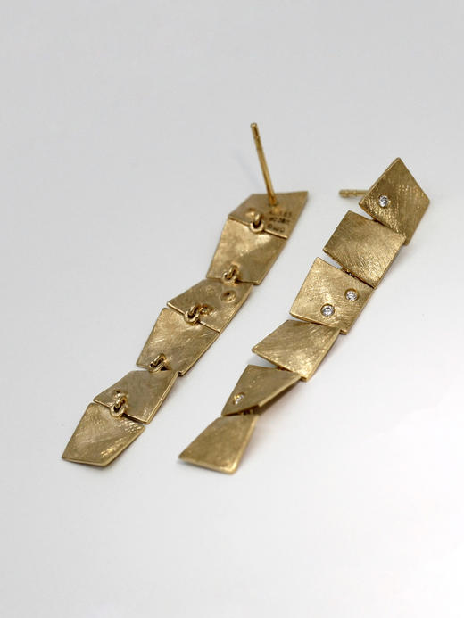 AWU｜6片SQ-EL  14k金 Square Long Earrings [ 方 耳环 ] 商品图1