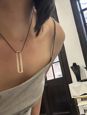 AWU｜长方形FR-NR  14k金 Frame Necklace [ 框 项链  ]