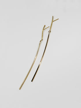 AWU｜长LI-EL  14k金 Line Long Earrings  11cm [ 线 耳环  ]