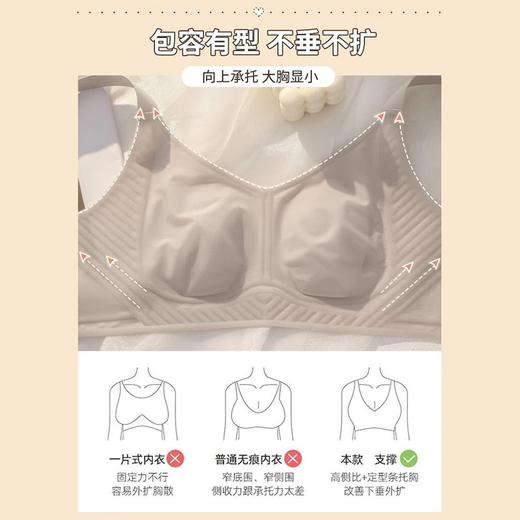 【超值2件装！缩杯黑科技&视觉显小】大胸显瘦无痕内衣女夏季薄款防下垂提拉收副乳舒适无钢圈文胸罩女 商品图3