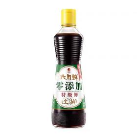 六月鲜零添加特级生抽500ml/瓶
