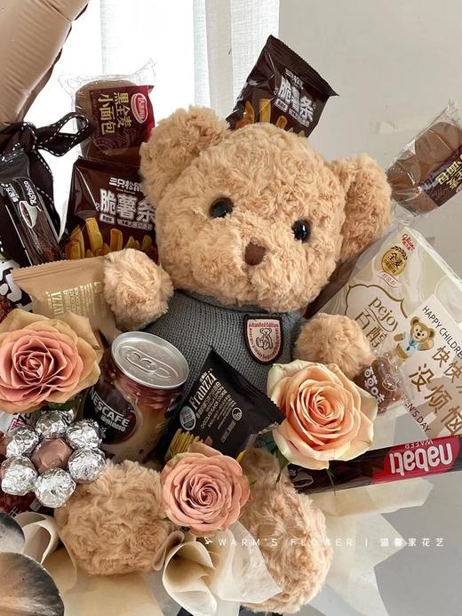 【花艺玩偶】泰迪熊（50CM/40CM/30CM）毛衣熊/领子熊/圣诞帽子熊 商品图3