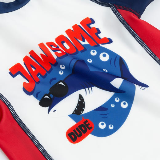 贝贝怡夏儿童泳衣套装男童速干泳衣短裤泳帽3件套222P2449 商品图4