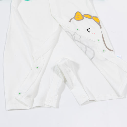 贝贝怡童装婴儿连体衣夏装男宝宝哈衣新生幼儿睡衣薄款短袖套装男 商品图5