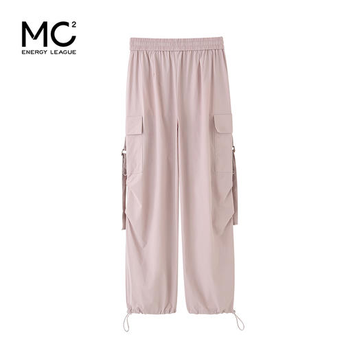 女装松紧系绳工装口袋宽松长裤K4221543 商品图3
