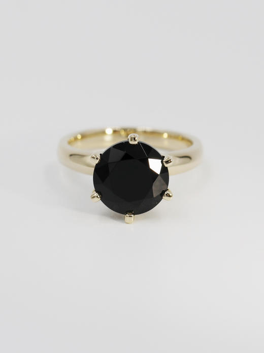AWU｜BS-R-G  14k金  Black Spinel Ring 10mm [ 曜 黑尖晶 戒指 ] 商品图3