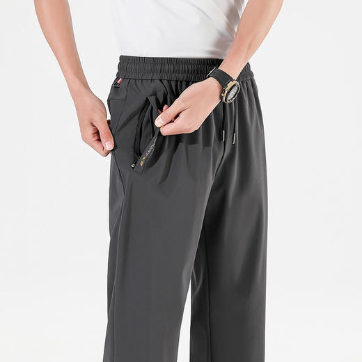 【Q】【冰丝速干】【新款X】大依优型大码冰丝裤松紧腰休闲运动裤直筒卫裤休闲裤加肥加大运动薄薄长裤胖子裤子夏季款 商品图11