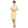 IWY/黄色西装连衣裙短袖高级感气质商务主持人服饰商务通勤女神范Q141268 商品缩略图3