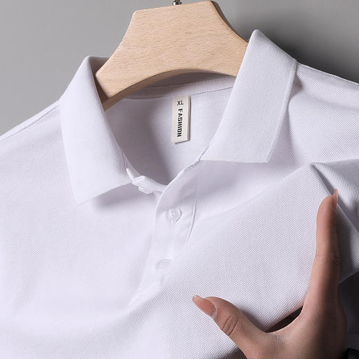 【纯色短袖Ｔ恤男】夏季纯棉薄款中青年休闲翻领polo衫 男高级感休闲衣   商品图7