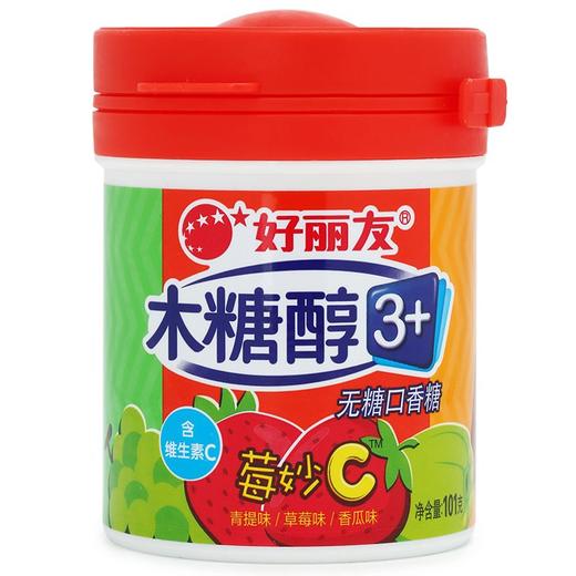 好丽友101g木糖醇3+草莓味/青提味/香瓜味口香糖 商品图0