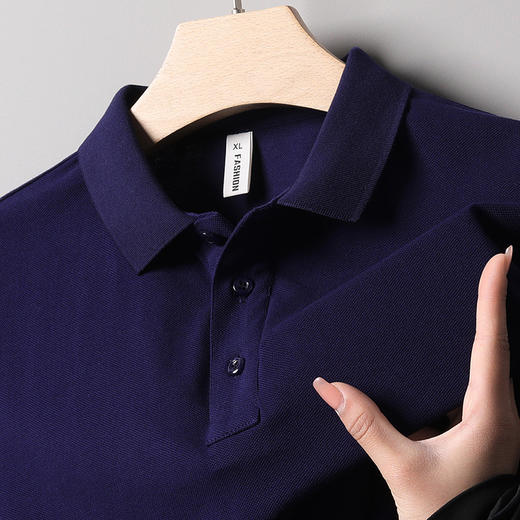 【纯色短袖Ｔ恤男】夏季纯棉薄款中青年休闲翻领polo衫 男高级感休闲衣   商品图10