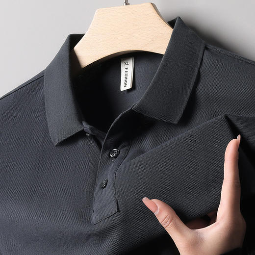 【纯色短袖Ｔ恤男】夏季纯棉薄款中青年休闲翻领polo衫 男高级感休闲衣   商品图12