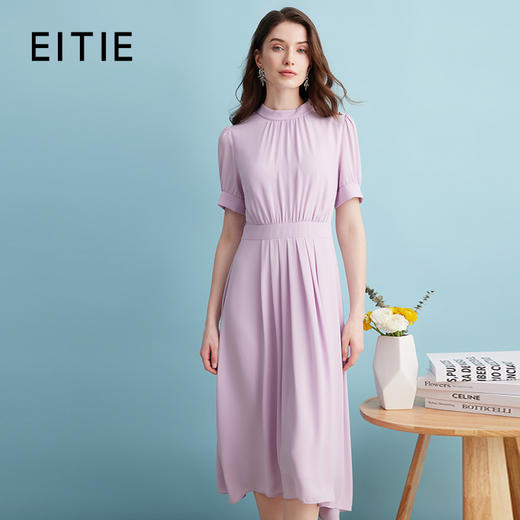 EITIE爱特爱夏季新款洋气修身显瘦简约百搭气质连衣裙7407171 商品图1