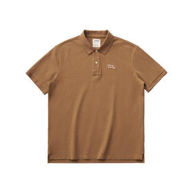 吃茶去chichaqu2024重磅短袖POLO衫复古全棉刺绣字母