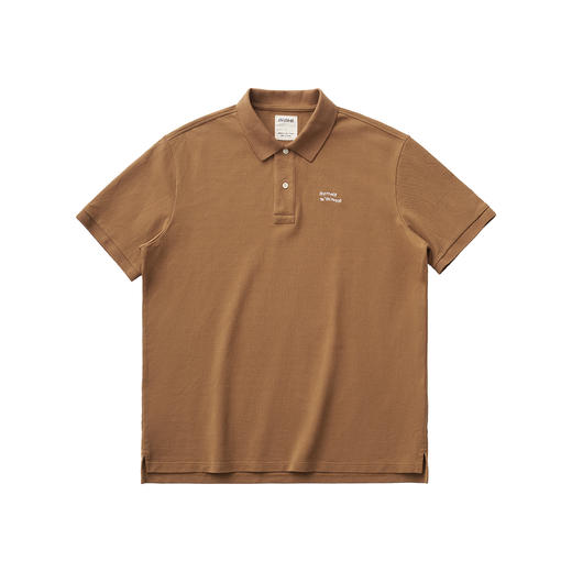 吃茶去chichaqu2024重磅短袖POLO衫复古全棉刺绣字母 商品图0