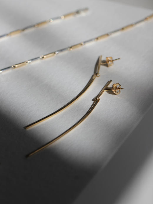 AWU｜长LI-EL  14k金 Line Long Earrings  11cm [ 线 耳环  ] 商品图2